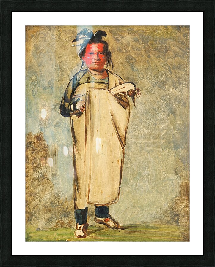 Káw-Kaw-Ne-Chóo-A a Brave 1828 Picture Frame print