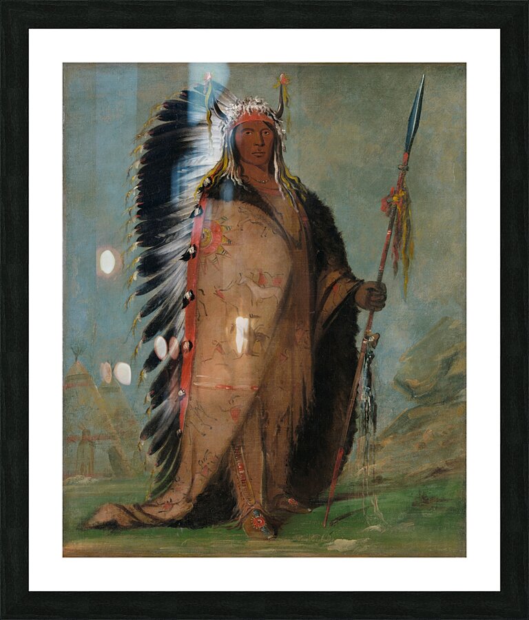 Ee-Áh-Sá-Pa Black Rock a Two Kettle Chief 1832 Picture Frame print