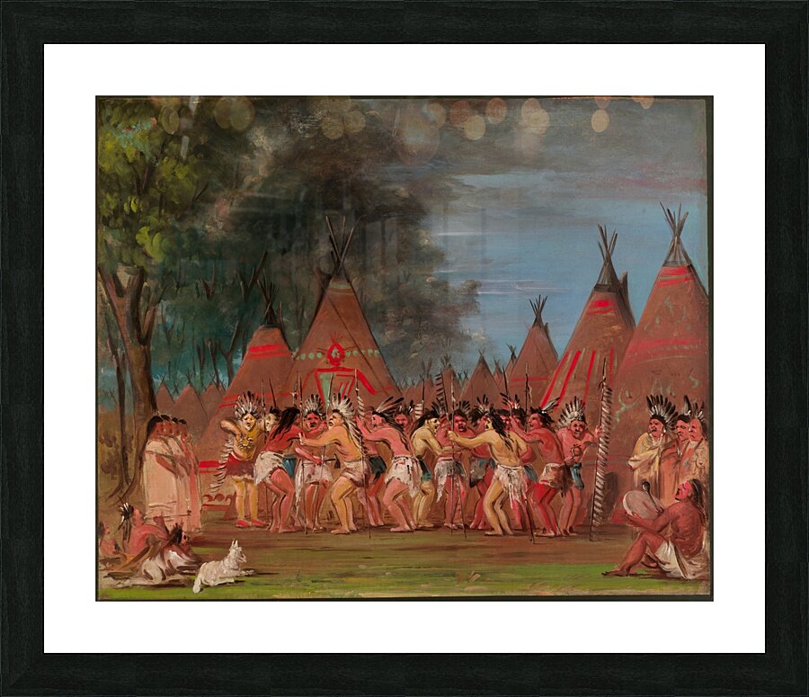 Dance of The Chiefs Mouth of The Teton River 1832-1833 Picture Frame print