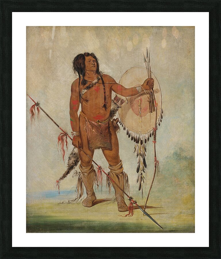 His-Oo-Sán-Chees Little Spaniard a Warrior 1834 Picture Frame print