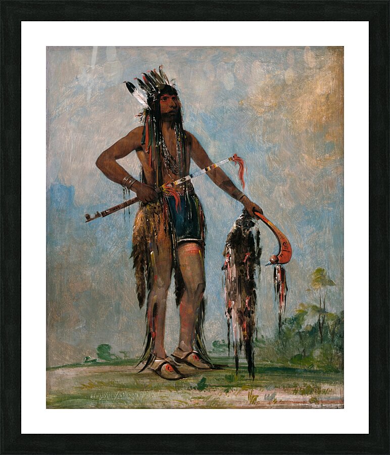 Ka-Bés-Hunk He Who Travels Everywhere a Warrior 1835 Picture Frame print
