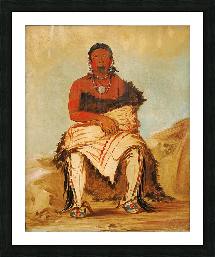 Lá-Shah-Le-Stáw-Hix Man Chief a Republican Pawnee 1832 Picture Frame print