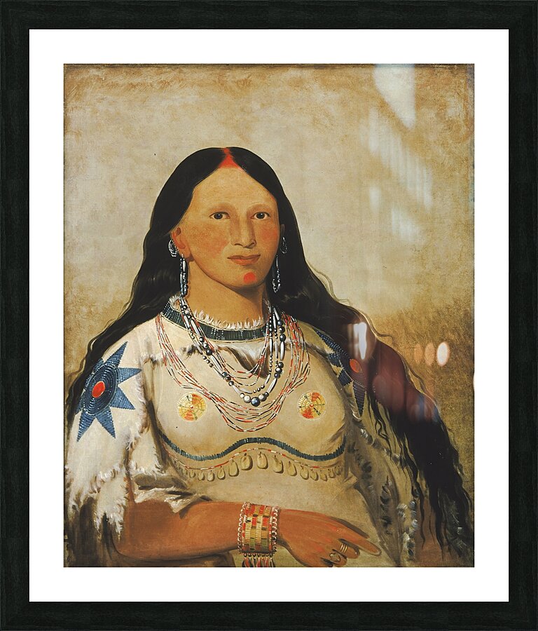 Mi-Néek-Ee-Súnk-Te-Ka Mink a Beautiful Girl 1832 Picture Frame print