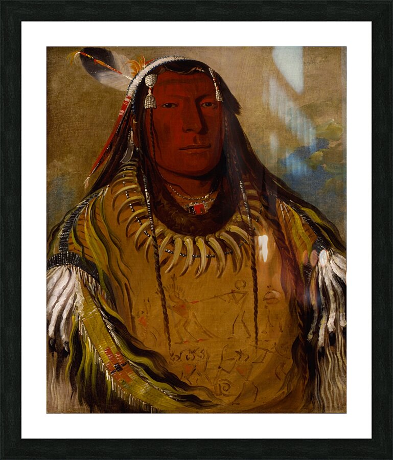 Pa-Ris-Ka-Roó-Pa Two Crows a Chief 1832 Picture Frame print