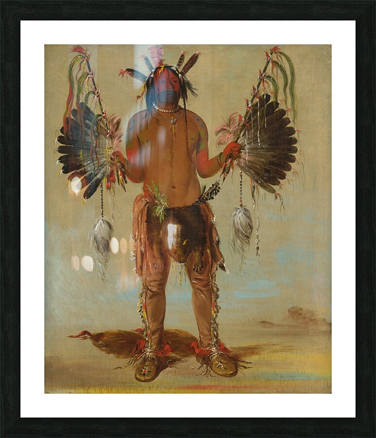 Mah-Tó-He-Ha Old Bear a Medicine Man 1832 Picture Frame print