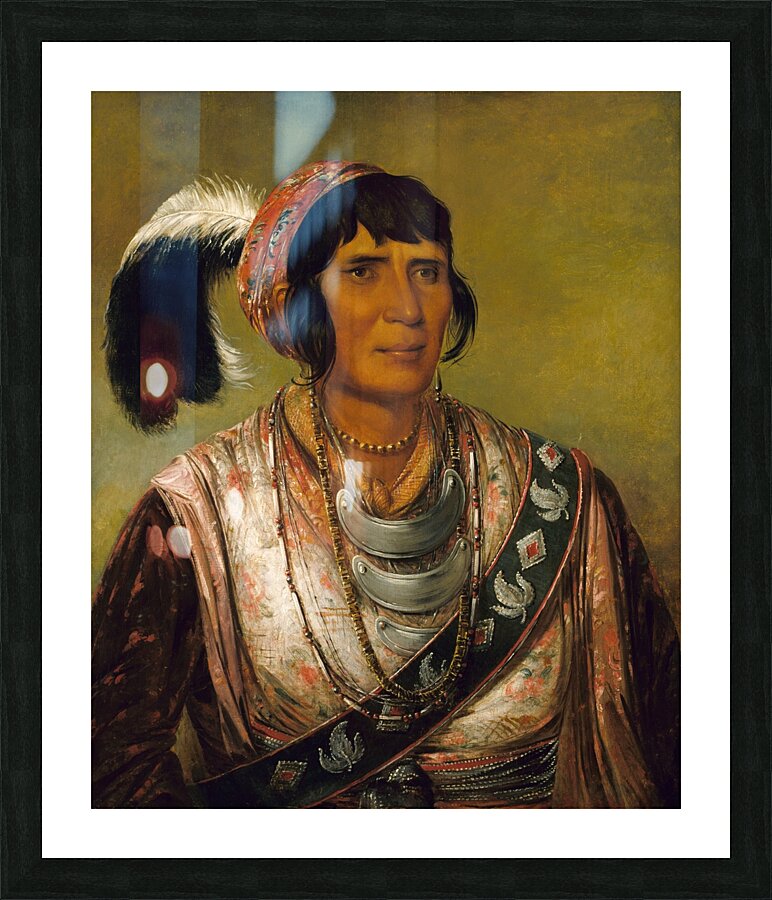 Os-Ce-O-Lá The Black Drink a Warrior of Great Distinction 1838 Picture Frame print