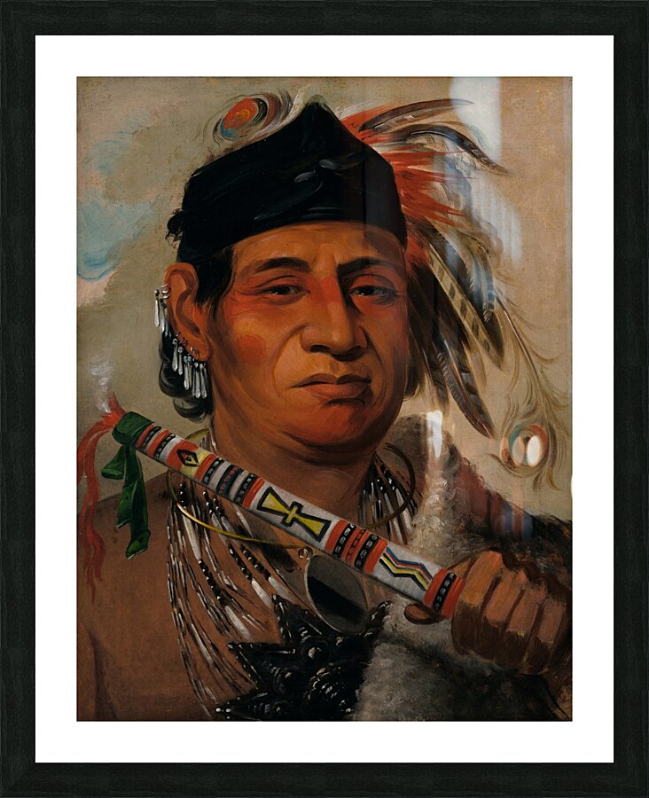 Mah-Kée-Mee-Teuv Grizzly Bear Chief of The Tribe 1831 Picture Frame print
