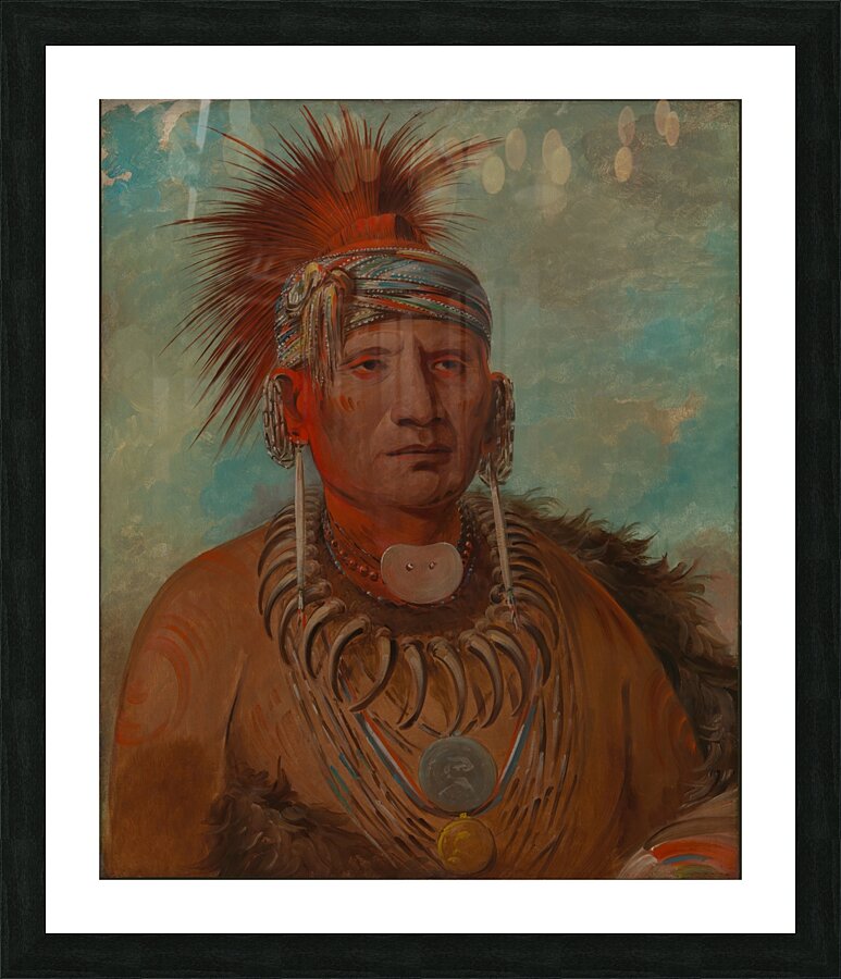 Neu-Mon-Ya Walking Rain War Chief 1844-1845 Picture Frame print