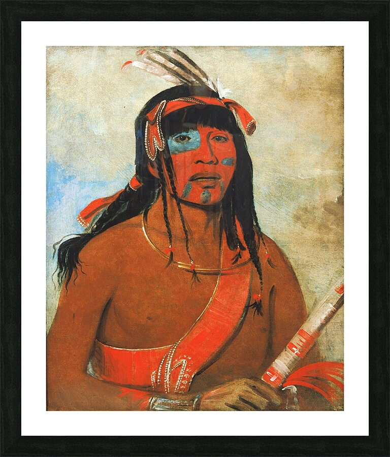 O-Tá-Wah The Ottaway a Warrior 1835 Picture Frame print