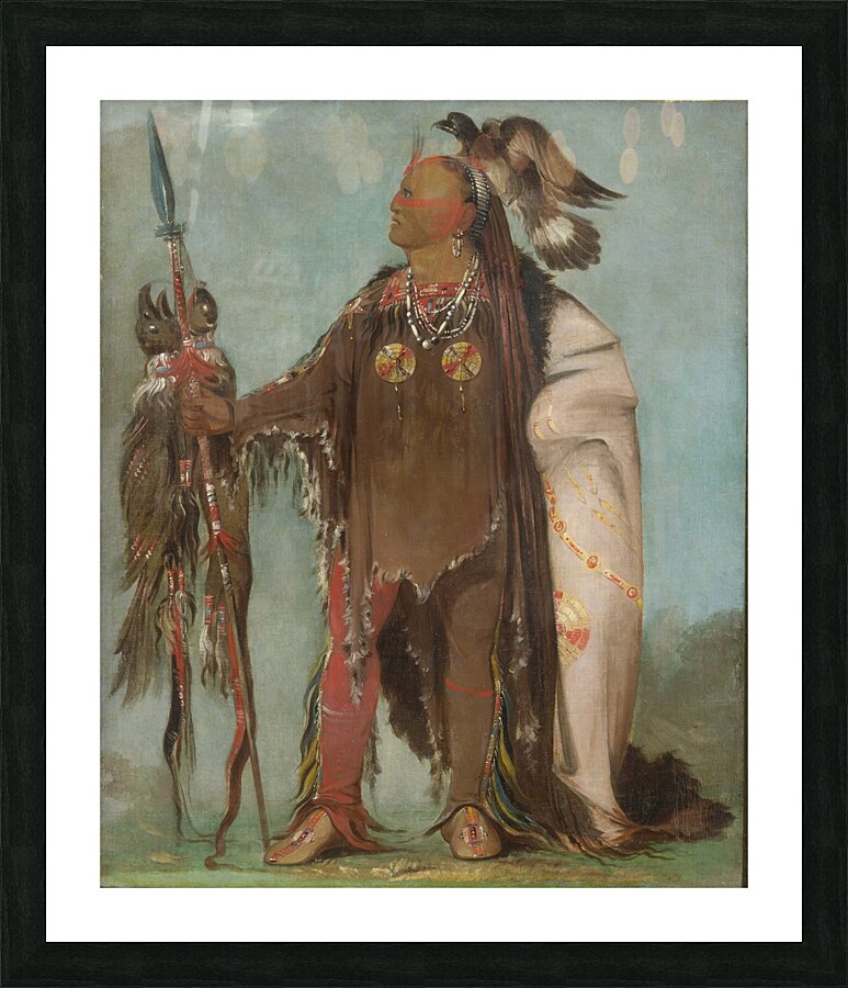 Pa-Rís-Ka-Róo-Pa Two Crows a Band Chief 1832 Picture Frame print