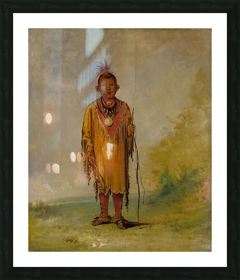 Me-Sóu-Wahk Deer’s Hair Favorite Son of Kee-O-Kúk 1835 Picture Frame print