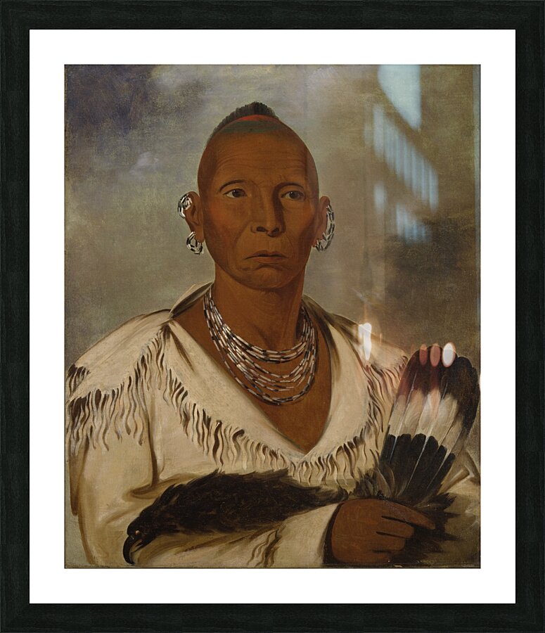 Múk-A-Tah-Mish-O-Káh-Kaik Black Hawk Prominent Sac Chief 1832 Picture Frame print
