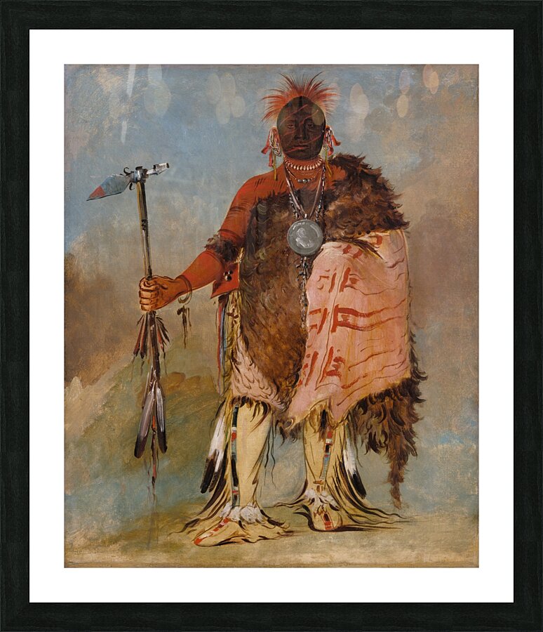 Om-Pah-Tón-Ga Big Elk a Famous Warrior 1832 Picture Frame print