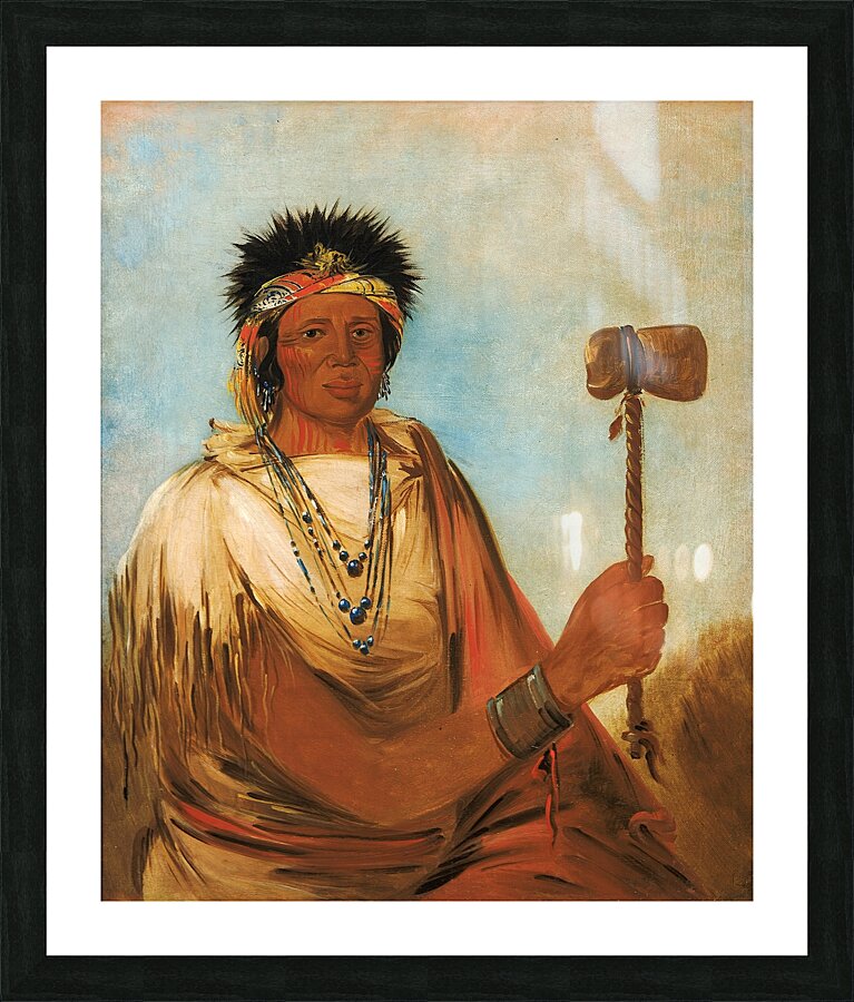 Men-Són-Se-Ah Left Hand a Warrior 1830 Picture Frame print