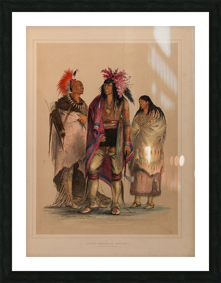 North American Indian Portfolio 1844 Picture Frame print
