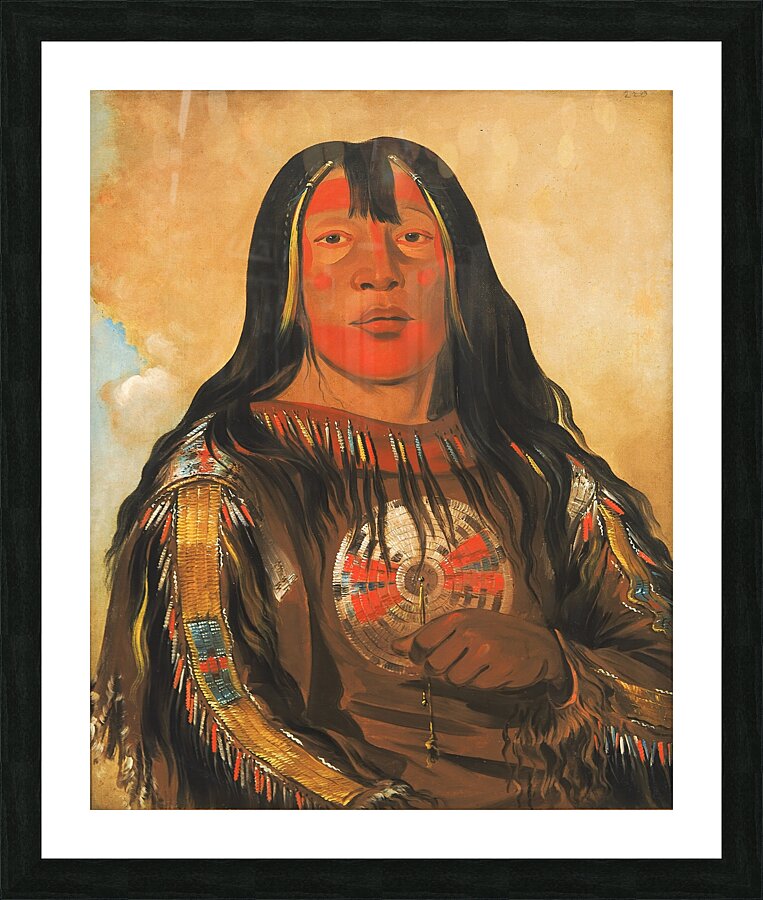 Peh-Tó-Pe-Kiss Eagle’s Ribs a Piegan Chief 1832 Picture Frame print