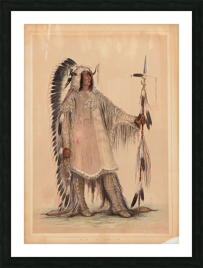 Mah-To-Toh-Pa The Mandan Chief Picture Frame print