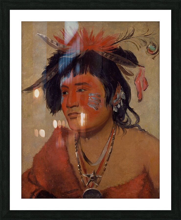 Pah-Shee-Náu-Shaw a Warrior 1831 Picture Frame print