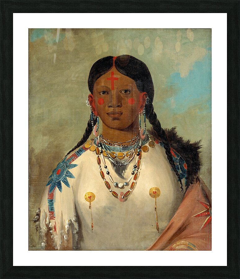 Tís-Se-Wóo-Na-Tís She Who Bathes Her Knees Wife of The Chief 1832 Picture Frame print