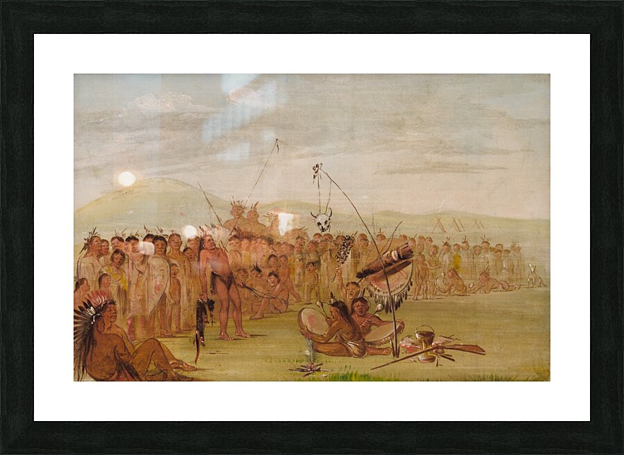 Self-Torture In a Sioux Religious Ceremony 1835-1837 Picture Frame print