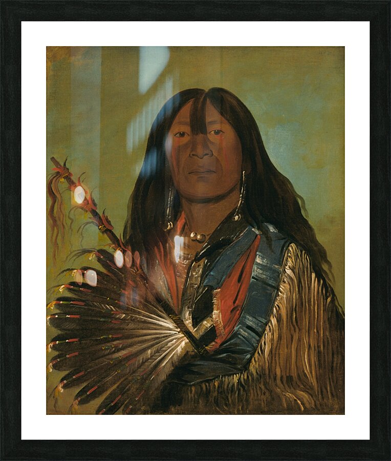 Shón-Ka The Dog Chief of The Bad Arrow Points Band 1832 Picture Frame print