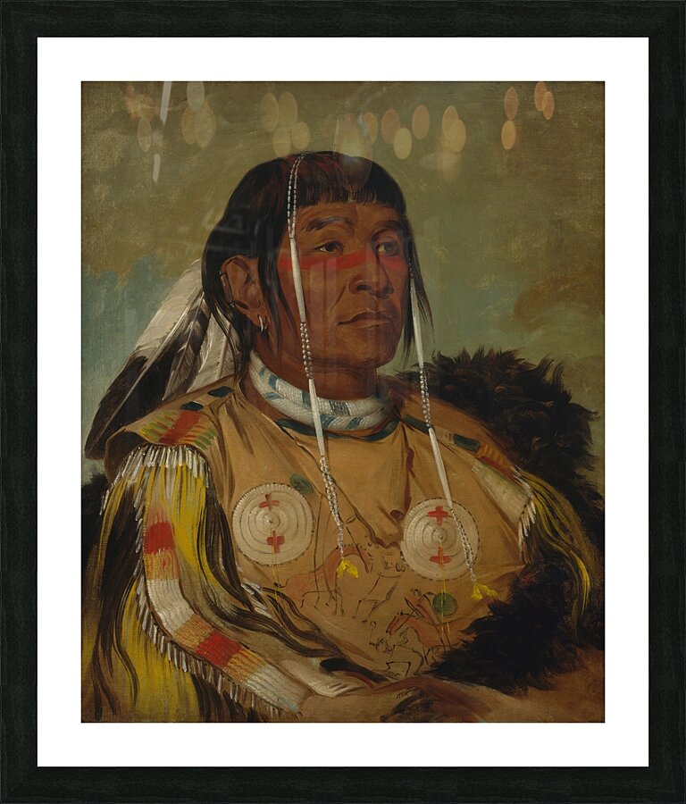 Sha-Có-Pay The Six Chief of The Plains Ojibwa 1832 Picture Frame print