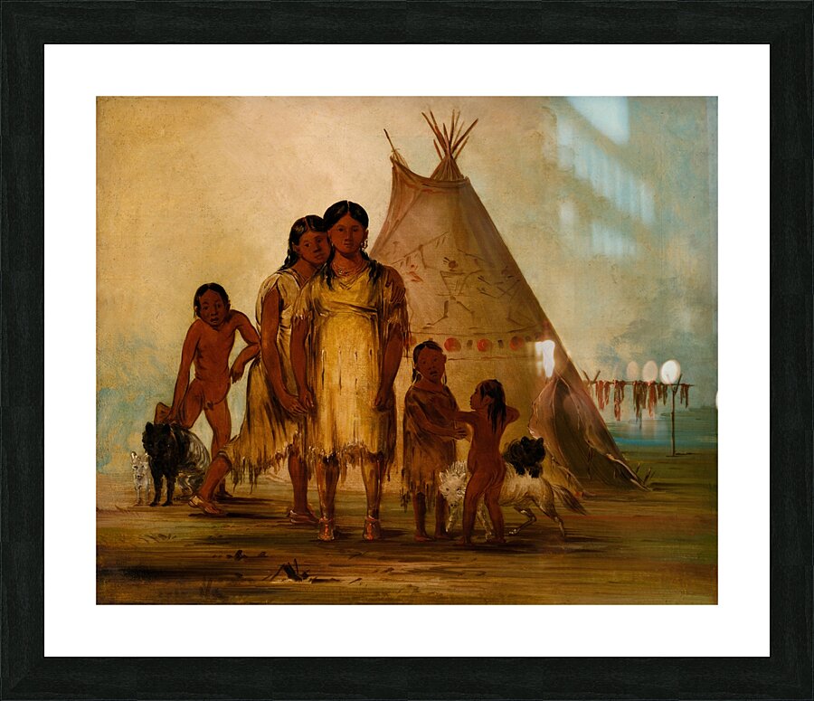 Two Comanche Girls 1834 Picture Frame print