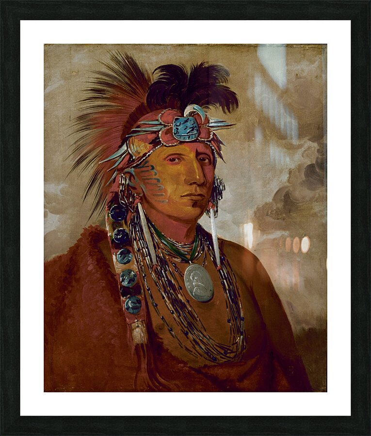 Shó-Me-Kós-See The Wolf a Chief 1832 Picture Frame print