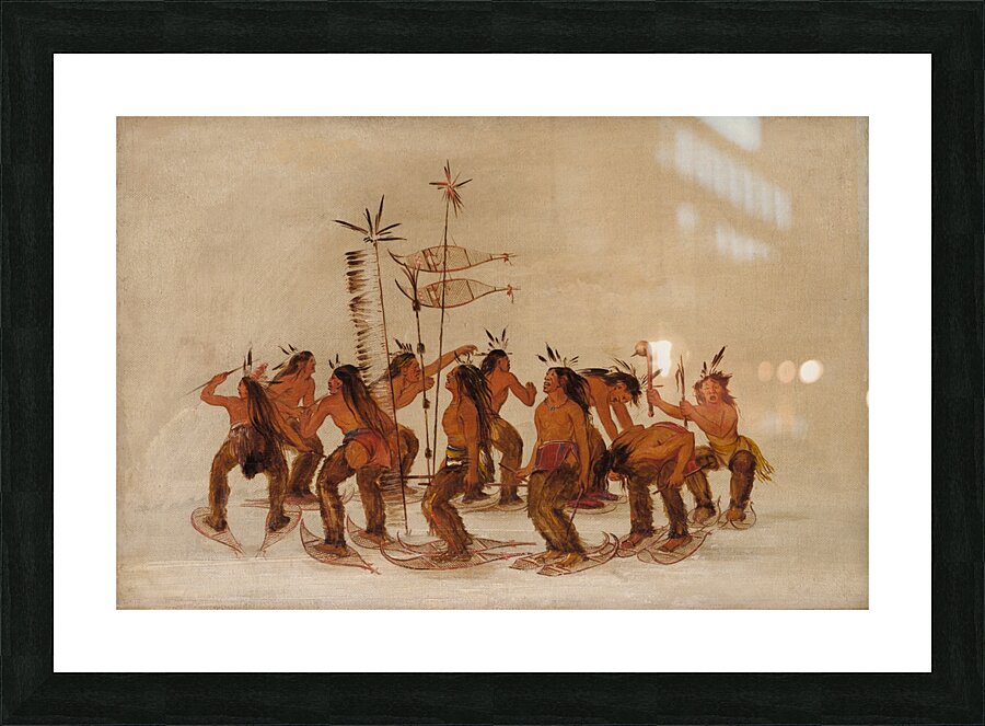 Snowshoe Dance At The First Snowfall 1835-1837 Picture Frame print