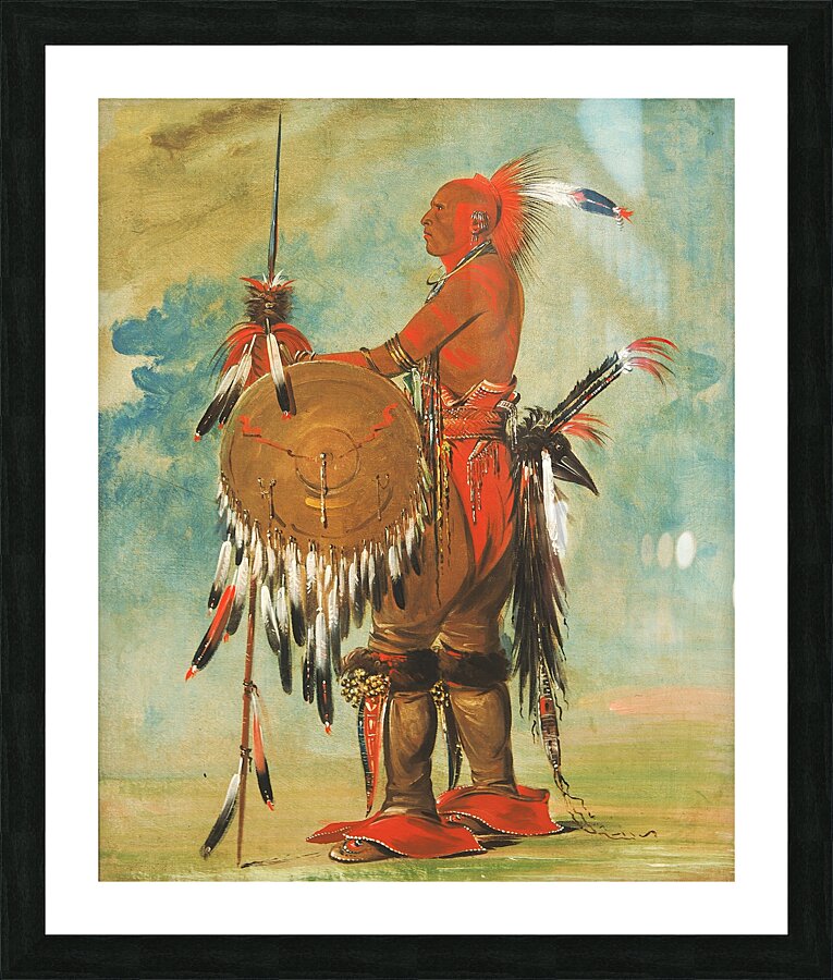 Wáh-Pa-Ko-Lás-Kuk Bear’s Track 1835 Picture Frame print