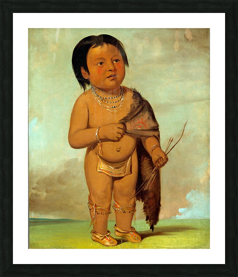 Tcha-Aés-Ka-Ding Grandson of Buffalo Bull’s Back Fat 1832 Picture Frame print