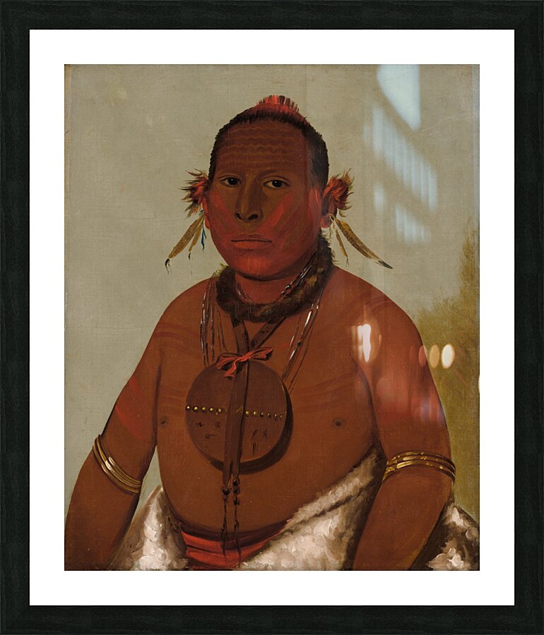 Wa-Sáw-Me-Saw Roaring Thunder Youngest Son of Black Hawk 1832 Picture Frame print
