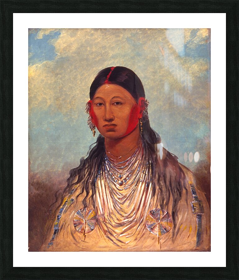 Koon-za-ya-me Female War Eagle 1844 Picture Frame print