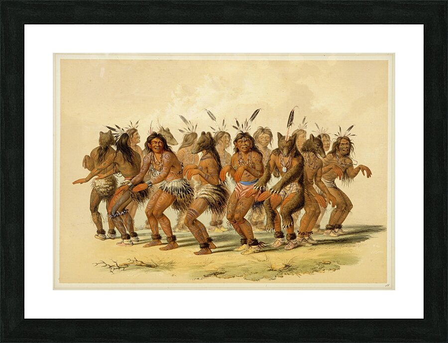 The Bear Dance 1844 Picture Frame print