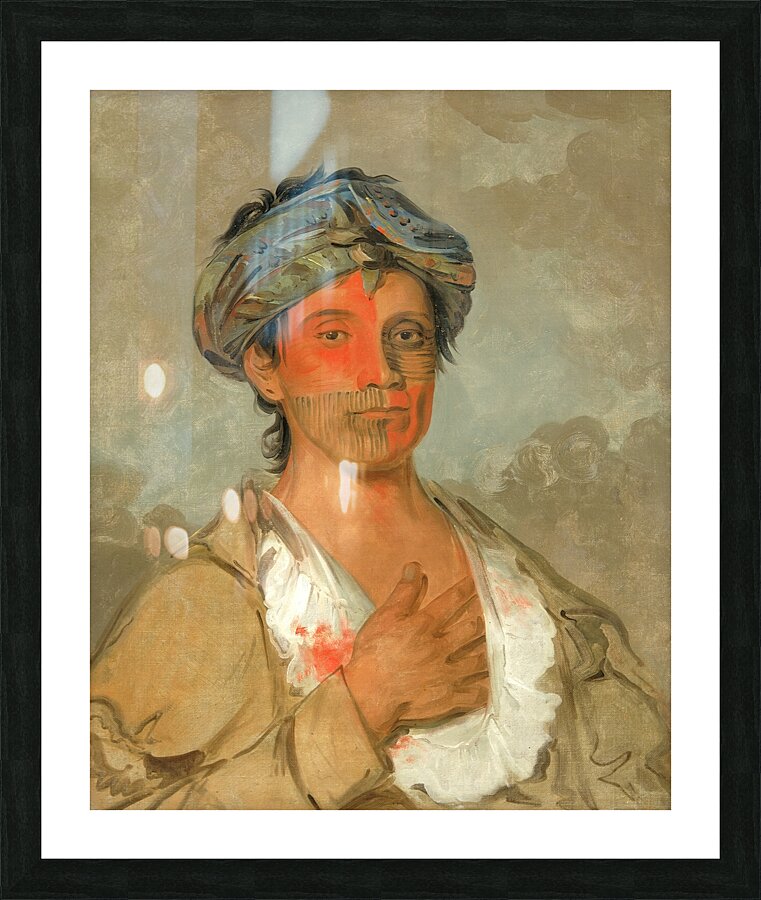 Pah-te-cóo-saw Straight Man Semicivilized 1830 Picture Frame print