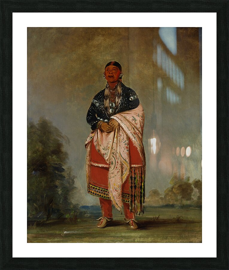 Wife of Kee-O-Kúk 1835 Picture Frame print