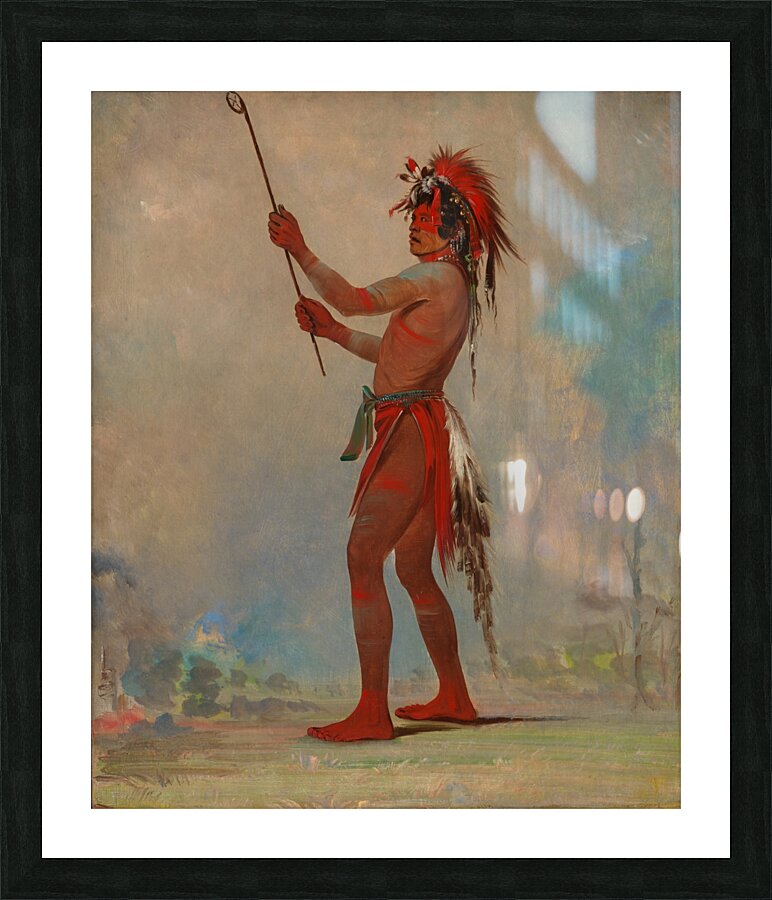 We-Chúsh-Ta-Dóo-Ta Red Man a Distinguished Ball Player 1835 Picture Frame print