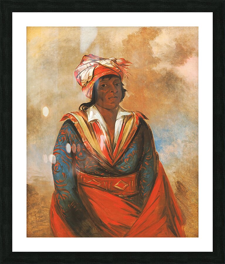 Kút-tee-o-túb-bee How Did He Kill a Noted Brave 1834 Picture Frame print