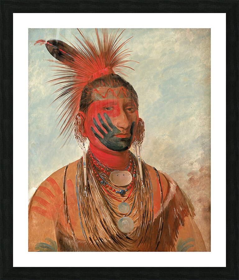 Wash-ka-mon-ya Fast Dancer a Warrior 1844-1845 Picture Frame print