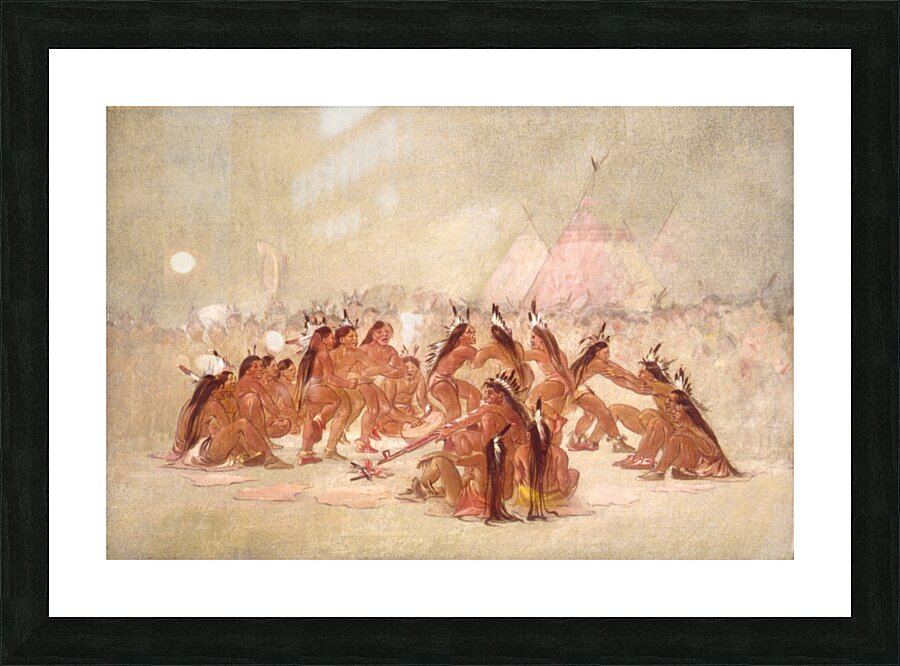 Pipe Dance Assiniboine 1835-1837 Picture Frame print