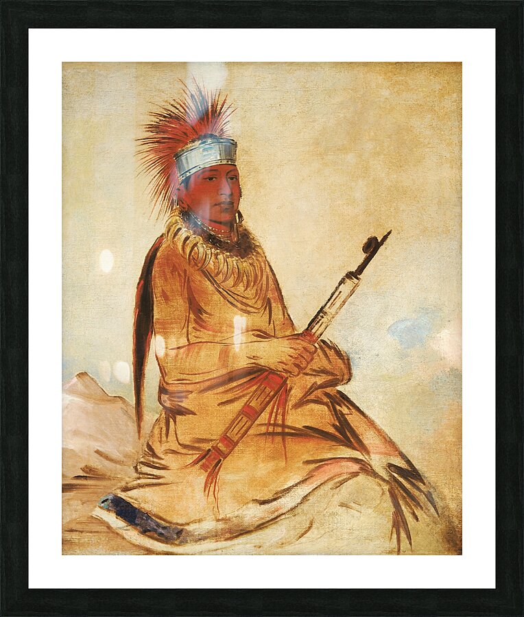 W’y-Ee-Yogh Man of Sense a Brave 1832 Picture Frame print