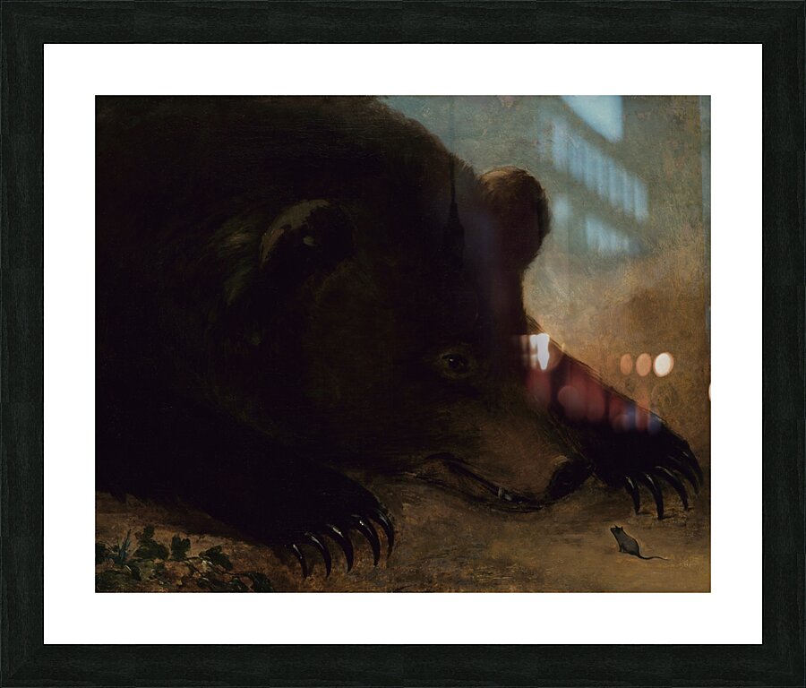 Portraits of a Grizzly Bear and Mouse Life Size 1846-1848 Picture Frame print