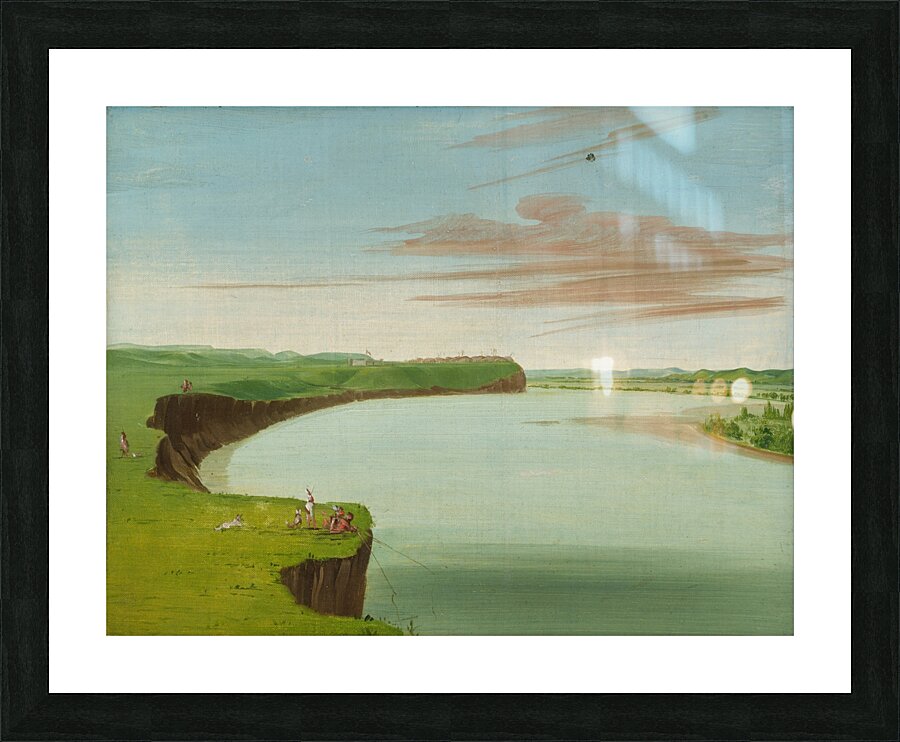 Distant View Of The Mandan Village 1832 Picture Frame print
