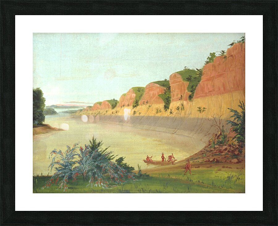 South Side Of Buffalo Island Showing Buffalo Berries In The Foreground 1832 Picture Frame print