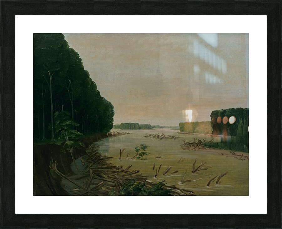 View On The Missouri Alluvial Banks Falling In 600 Miles Above St. Louis 1832 Picture Frame print