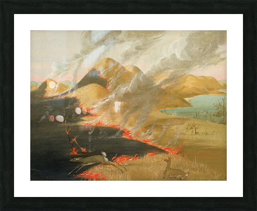 Prairie Bluffs Burning 1832 Picture Frame print