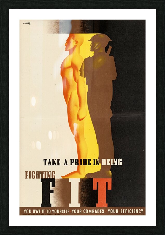 Take a Pride in Being Fighting Fit Picture Frame print