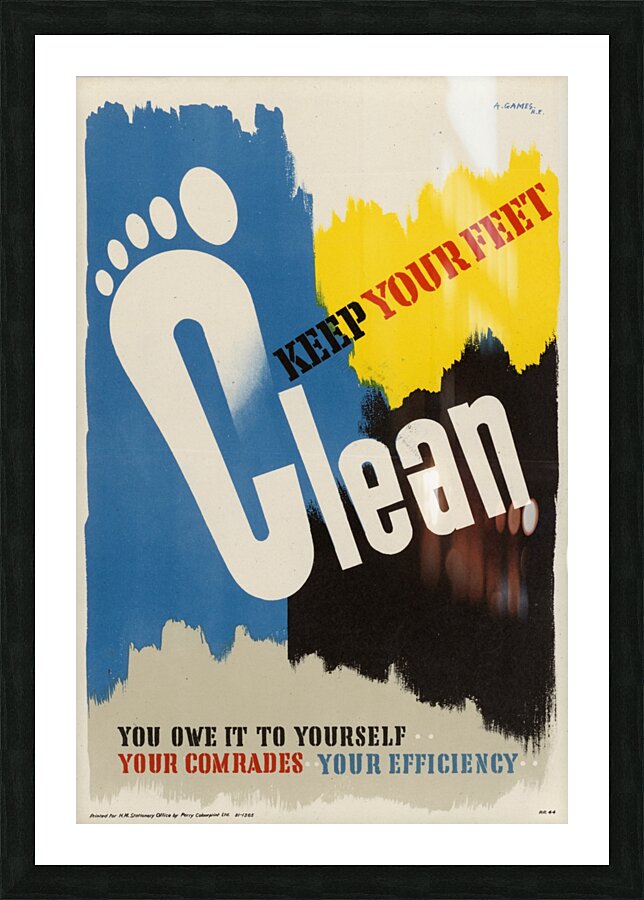 Keep Your Feet Clean Picture Frame print