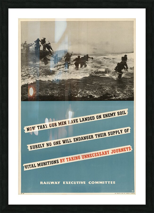 Now That Our Men Have Landed on Enemy Soil Picture Frame print