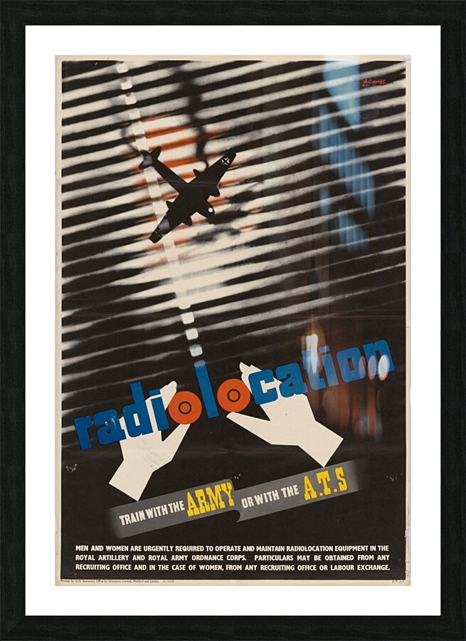 Radiolocation – Train with the Army or with the A.T.S. Picture Frame print